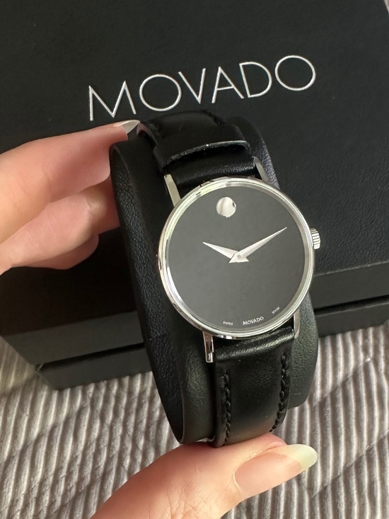 Movado Accessories - Movado Classic Museum Ladies Watch with black leather strap